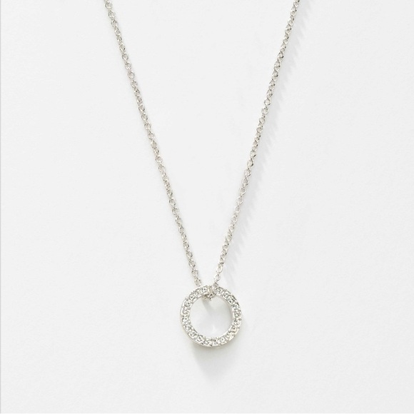 Touchstone Crystal Petite Circle Necklace - Picture 2 of 4